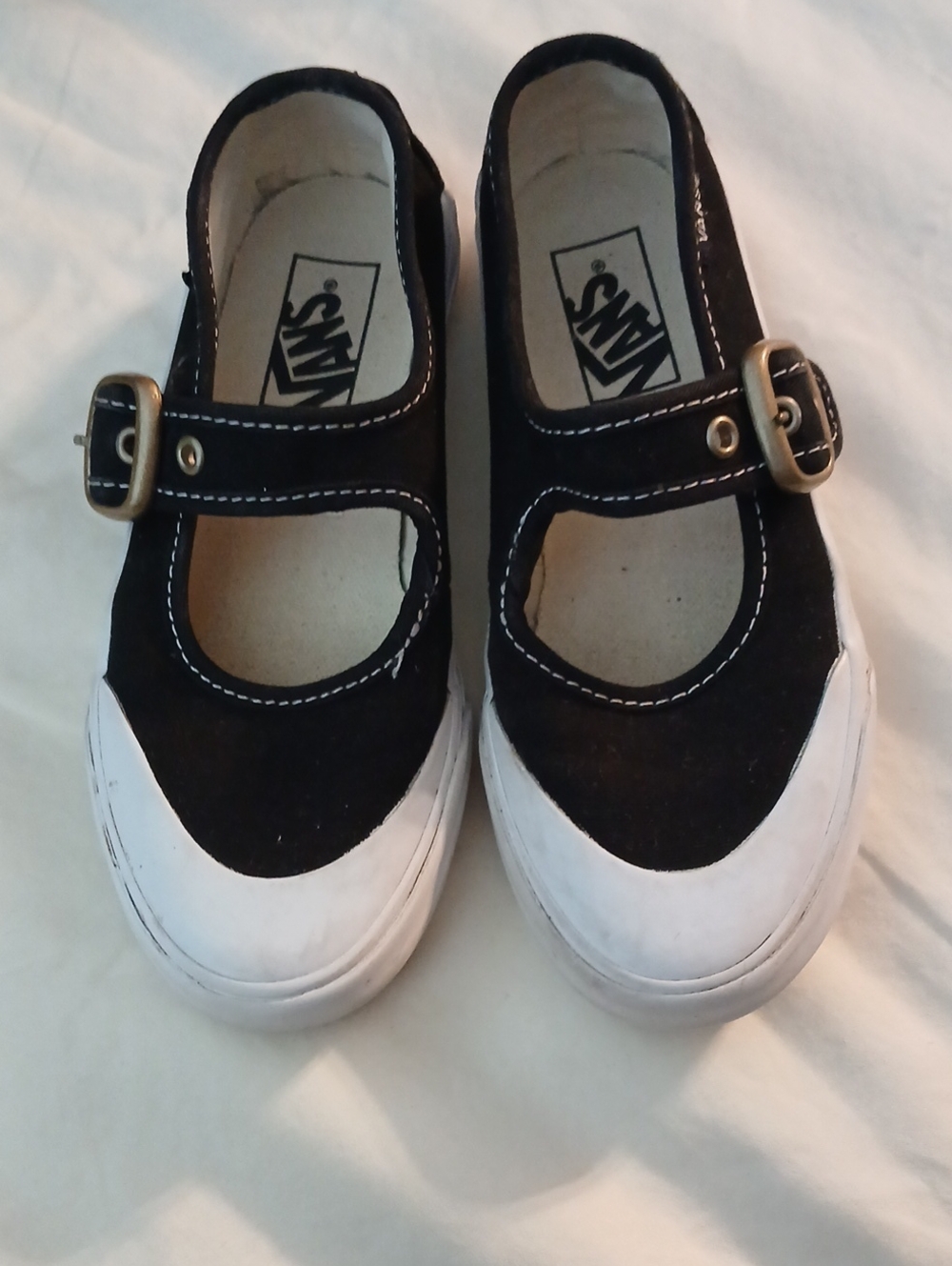Vans Girl's Mary Janes Blk And White